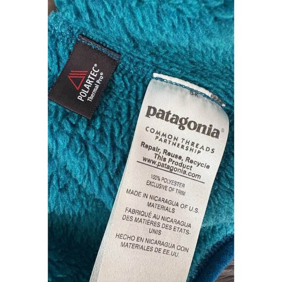 PATAGONIA WOMENS RE-TOOL SNAP-T FLEECE PULLOVER BLUE TEAL SIZE SMALL POLARTEC - - Picture 9 of 9